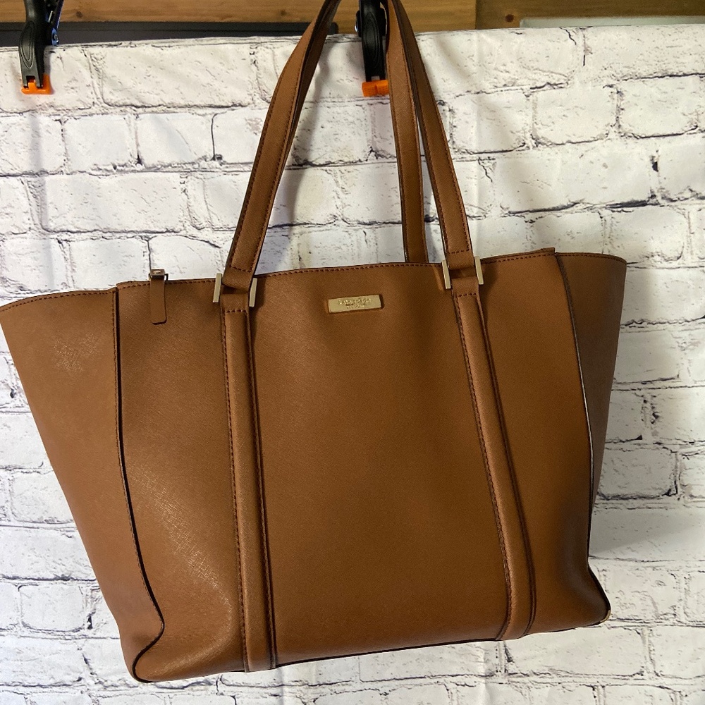Kate Spade Leather Tote Bag Tan